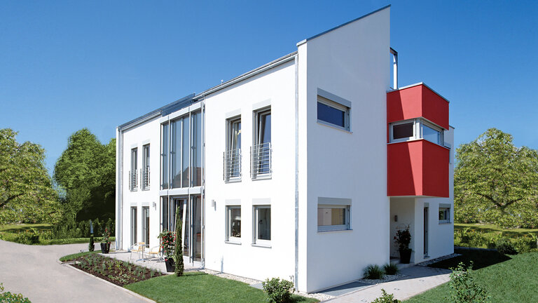 LUXHAUS Musterhaus in der Fertighausausstellung Mannheim LUXHAUS Musterhaus in der Fertighausausstellung Mannheim