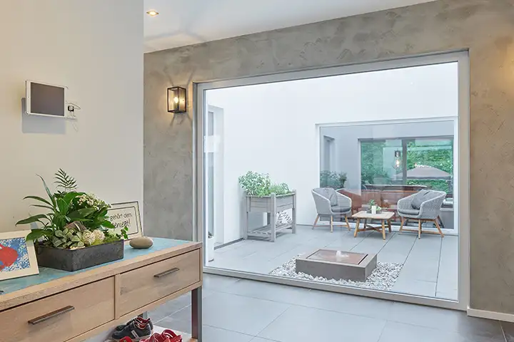 Atrium im Bungalow Walmdach 172