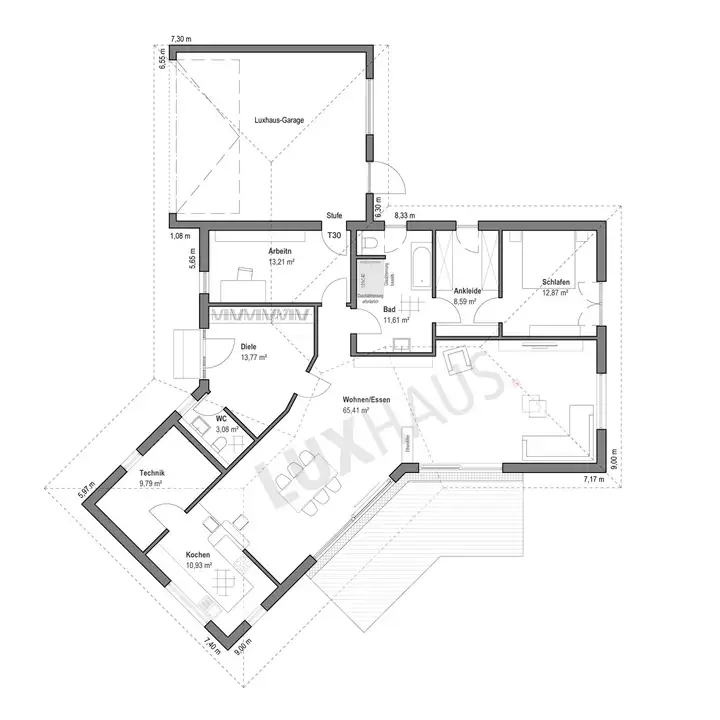 Bungalow mit Garage