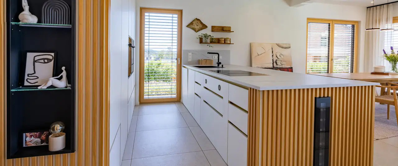 Flachdachbungalow mit Garage