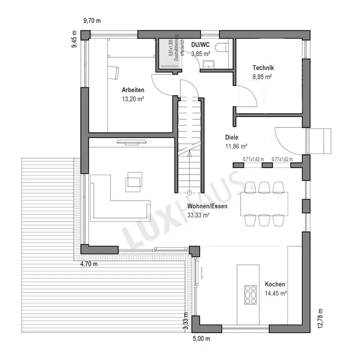 Stadtvilla mit 160 m² Wohnfläche