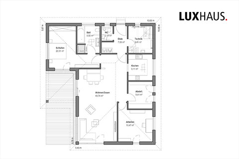 Grundrissinspirationen für Ihren Bungalow LUXHAUS