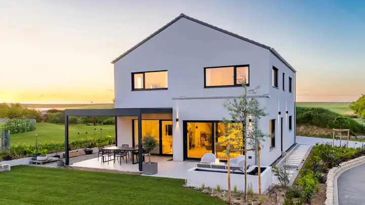 Satteldachhaus ohne Dachüberstand