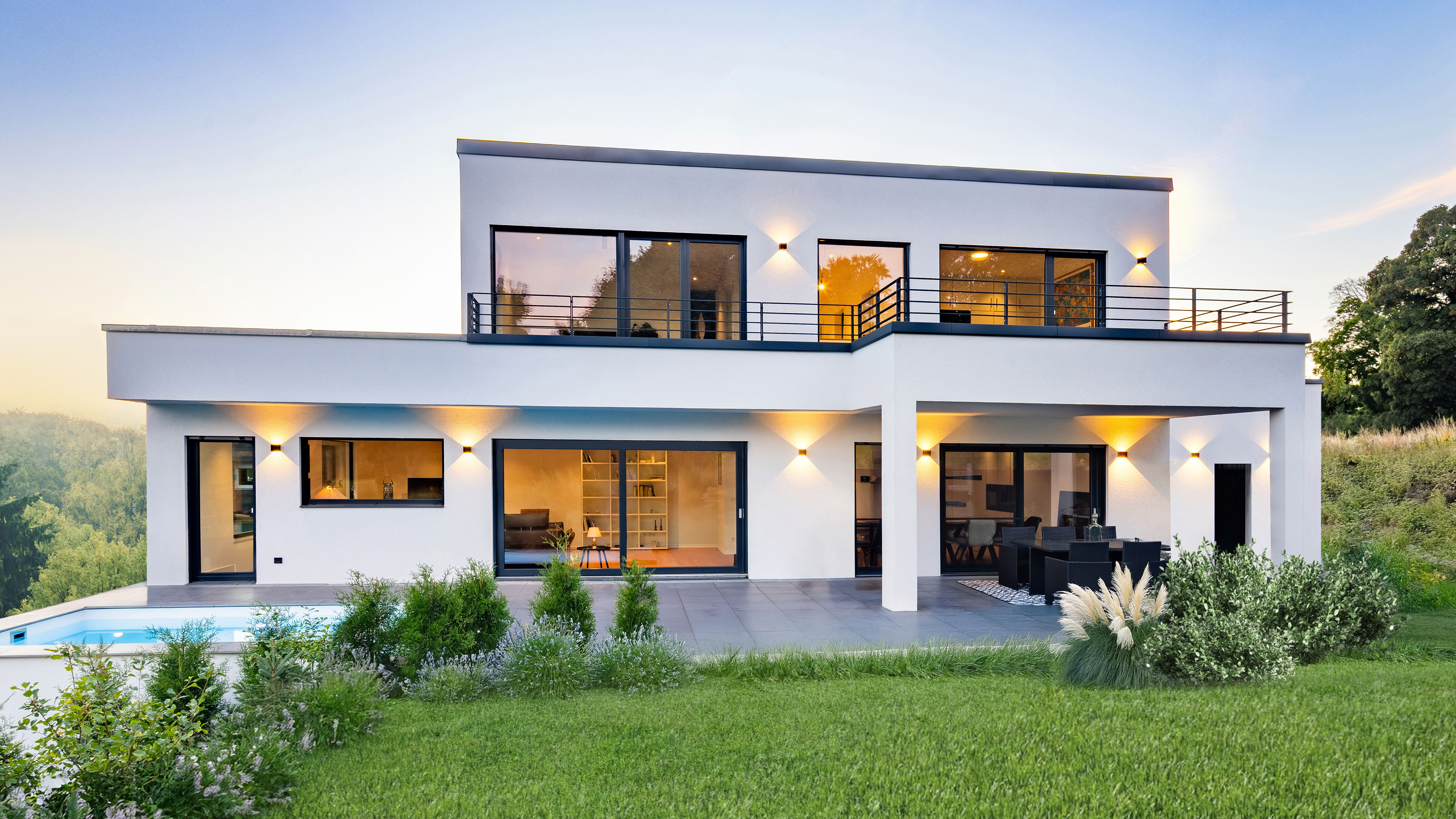 Pultdachhaus in Hanglage - Pultdach Klassik 321