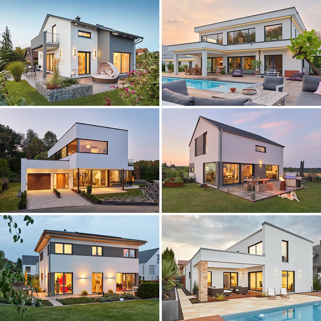 Entdecken Sie verschiedene Hausbaustile im LUXHAUS Hausfinder Alle Hausbaustile auf einem Blick