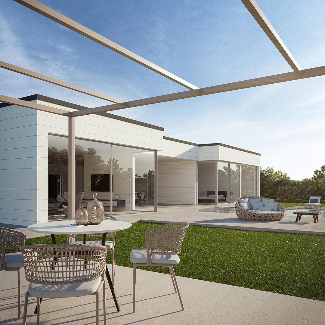 Schlüsselfertiges Holzhaus bauen auf Mallorca - LUXHAUS Schlüsselfertiges Holzhaus bauen auf Mallorca - LUXHAUS
